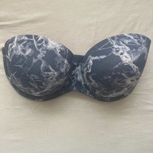 PINK Victoria's Secret Cloud Print Strapless 34DD Wear Everywhere Push Up NWOT